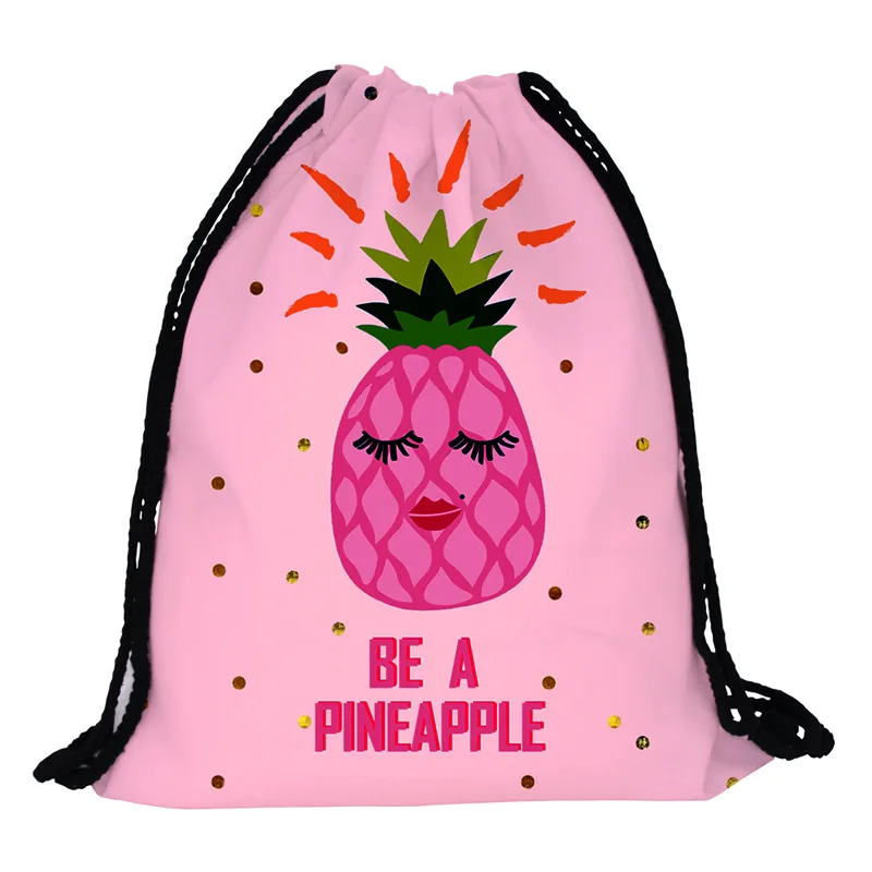 borsa-cosmetica-per-esterno-con-cordino-rosa-ananas-personalizzato-all'ingrosso