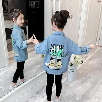 

Fashion Baby Girls Boys Spring Autumn Jeans Jacket Long Sleeve Pocket Denim Jacket Coat 4-13Y Teens Children Street Wear Clothes
