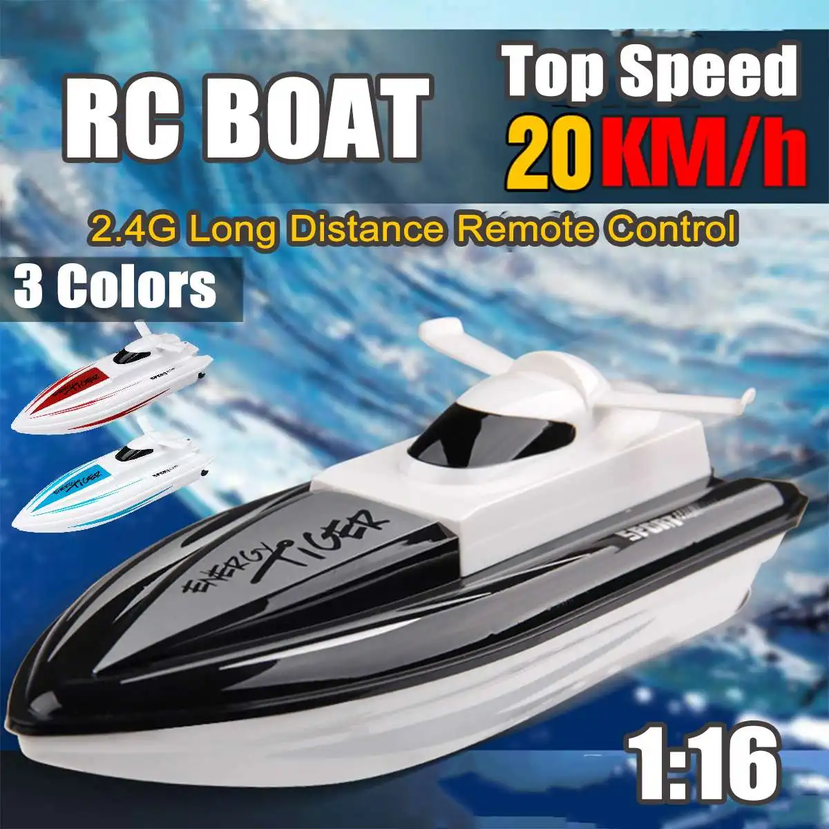 

2.4G Speedboats 20km/h High Speed RC Racing Boat Automatically 180 Degree Flipping Transmitter RC Boat Model Toy Hobby