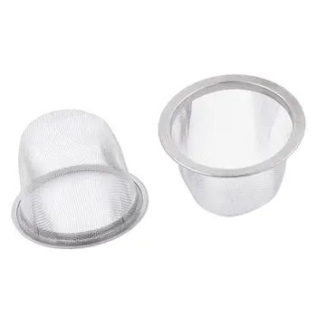 

2 pieces 60mm diameter mesh round tea filter tea strainer can sieve filter silver