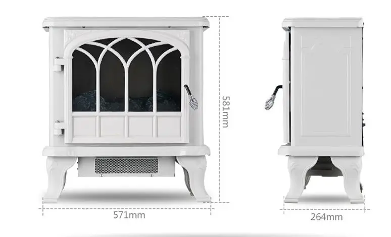 Высококлассные обогреватели в Европейском стиле, Автономный тип, электрический нагреватель для камина, нагревательная печь - Цвет: Белый