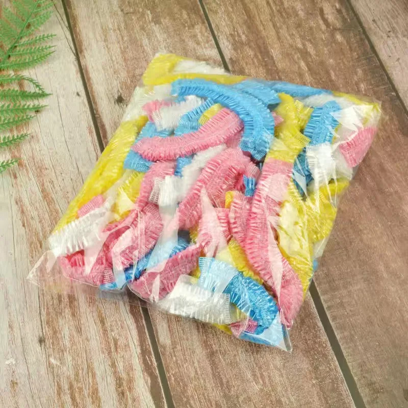 100pcs Shower Caps Hair Salon Spa Hotel Home Use Bathing Elastic