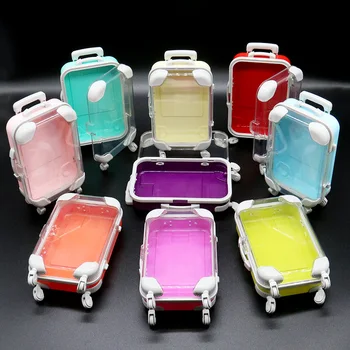 

Iflovedekd wholesale 20pcs eyelashes packaging box luggage lashes New mini Trolley Case eyelash packing box Lashes Case Empty