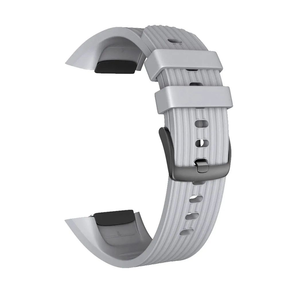 Серый Сменные часы с силиконовым ремешком ремешок браслет для samsung gear Fit2/2 Pro NC99 - Цвет: Серый