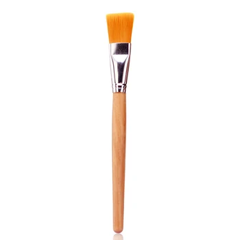 

1pc Facial Mask Brush Wood Handle Soft Fiber Hair Foundation Brush Beauty Cosmetic Tool