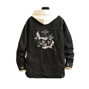 

New Men Denim Jacket Fashion Trendy Cowboy Stitching Fleece winter Jackets Coat For Men Coats Outwear streetwear