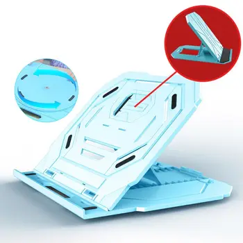 

Folding Laptop Stand 360 Degree Rotating Height Adjustable Notebook Cooling Pad Book Stand Includes Mobile Phone Holder