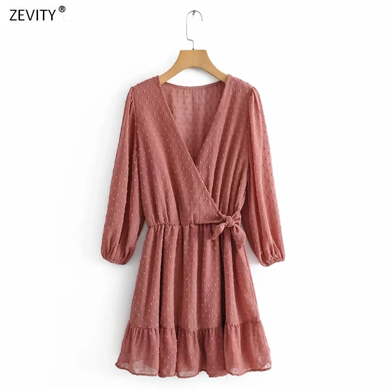 New Women elegant cross v neck bow tied chiffon vestido hem ruffles mini Dress autumn ladies elastic waist kimono Dresses DS2893 New Women elegant cross v neck bow tied chiffon vestido hem ruffles mini Dress autumn ladies elastic waist kimono Dresses DS2893
