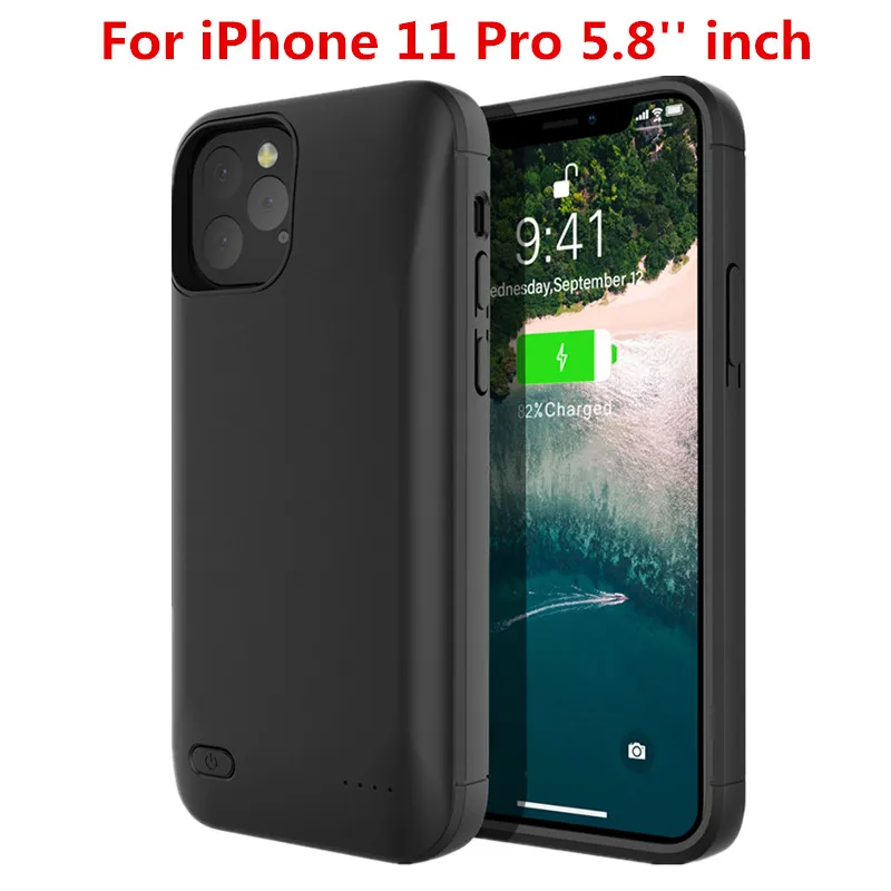 11 Pro 5.8 Black Для iPhone 11 чехол для зарядного устройства 4000 мАч резервный перезаряжаемый чехол для зарядного устройства для iPhone 11 Pro 11 Pro Аккумулятор Max Case - Цвет: 11 Pro 5.8 Black