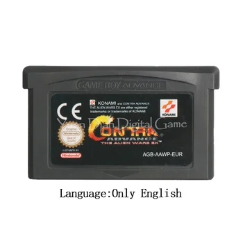 

For Nintendo GBA Video Game Cartridge Console Card Contra Advance The Alien Wars EX EU Version
