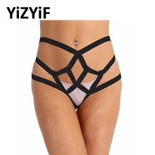 Женские трусики, ширина, клетка, Полые Эротические трусики, бандо, бретельки, крест-накрест, бикини, сексуальные трусики-танга, нижнее белье, открытые трусики