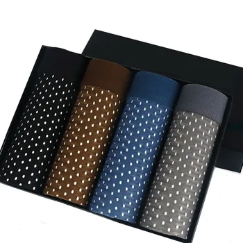 

4pcs/lot Plus Size Boxers For Men Underwear Bamboo Mens Boxer Transparent Man Hole Men's Panties Set Breathable Mens Underware