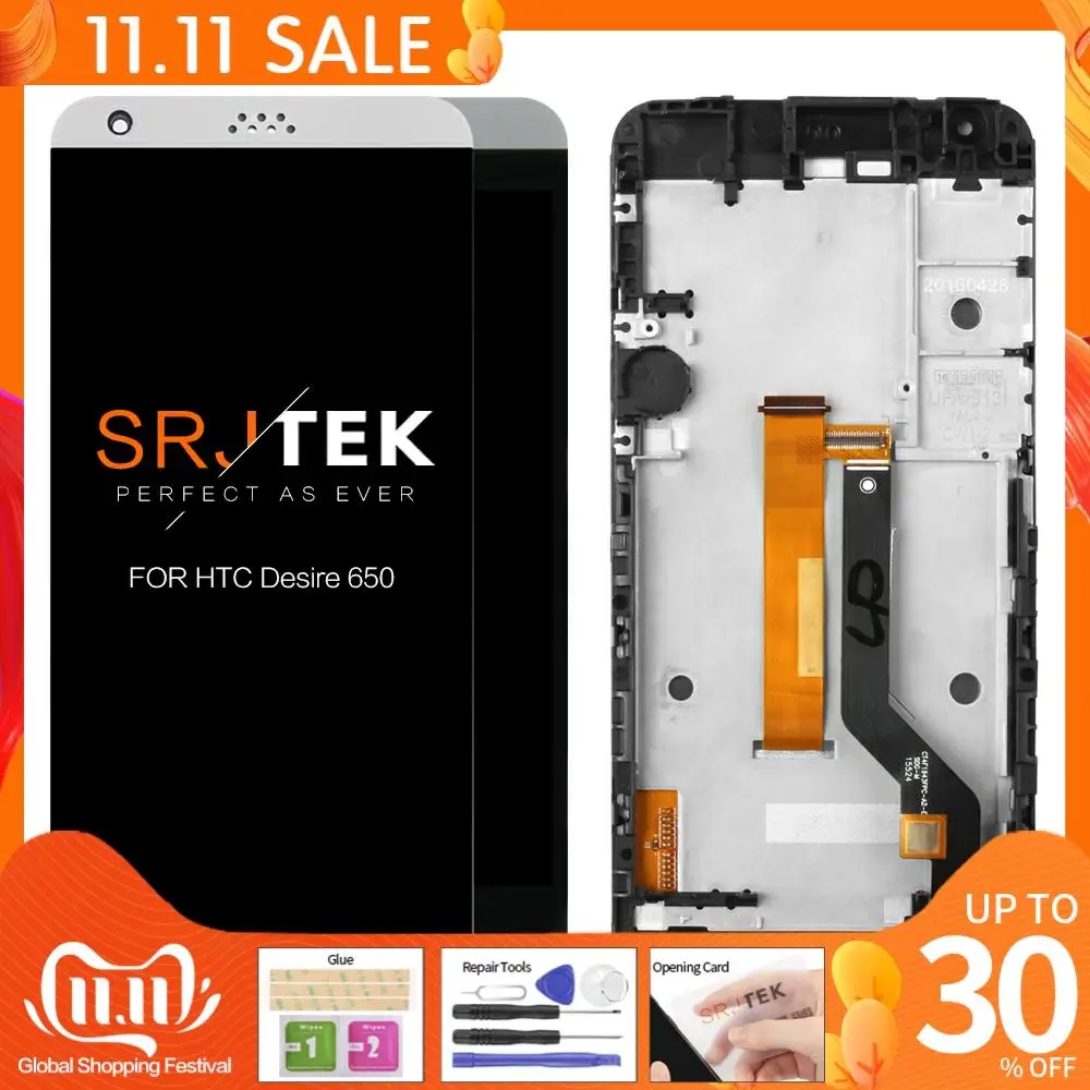 Srjtek 5 0 ''ЖК дисплей для HTC Desire 650 ЖК сенсорный экран дигитайзер запасные
