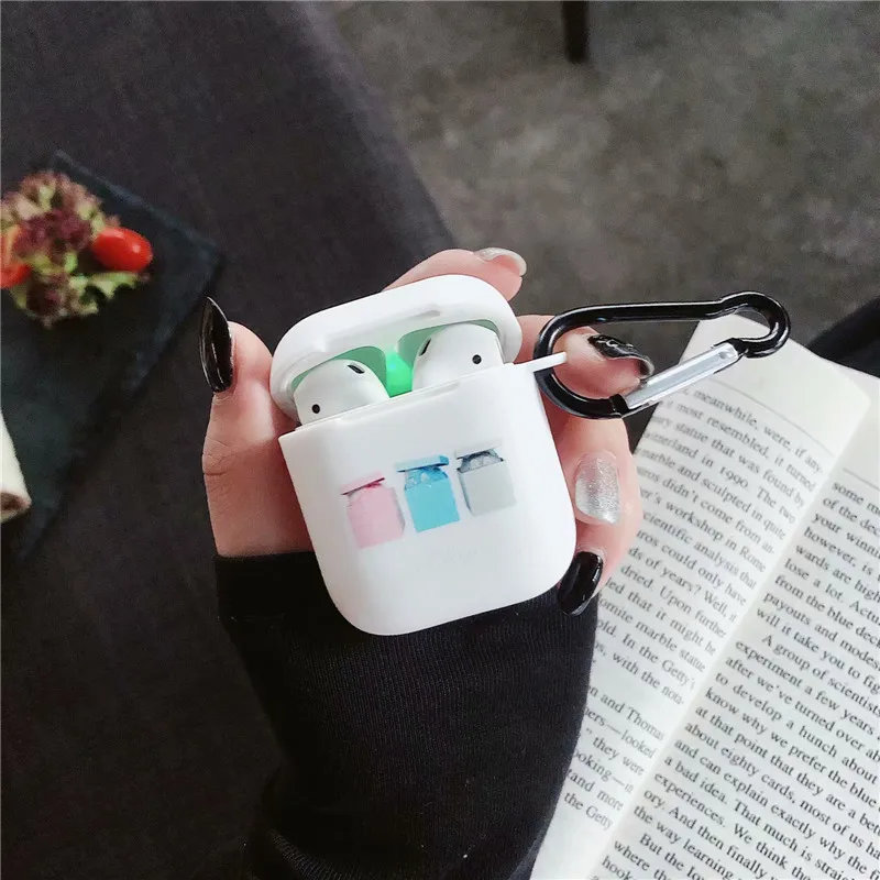 Чехол для AirPods с милым рисунком планеты Луны снега рисунок гор Мягкий силиконовый чехол для наушников s для Apple Airpods 2 Защитная крышка - Цвет: 5