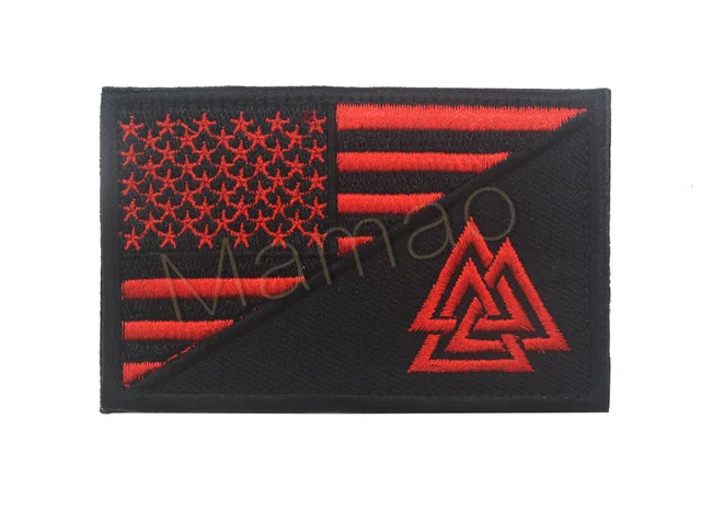As picture 9 Raven Odin Symbol Unicursal Valknut Valhalla Tactical Vikings Morale Patch Blackbird Sun Emblem Military Badge Appliques Patches - Цвет: As picture 9