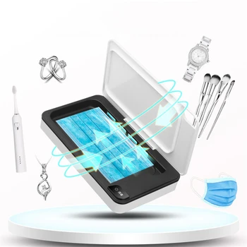 

Portable UV Sterilizer Box Multifunction Mouth Mask Phone Jewelry Cleaning Disinfectant Box Automatic UV Sterilization Box