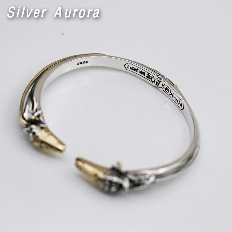 Skills and old silversmith s925 серебряные мужские браслеты тайский серебряный крест восстановление древних способов девственницы браслет