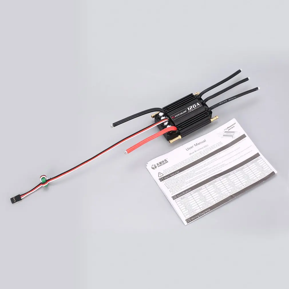 

Flycolor 50A 70A 90A 120A 150A Brushless ESC Speed Control Support 2-6S Lipo BEC 5.5V/5A for RC Boat F21267/71