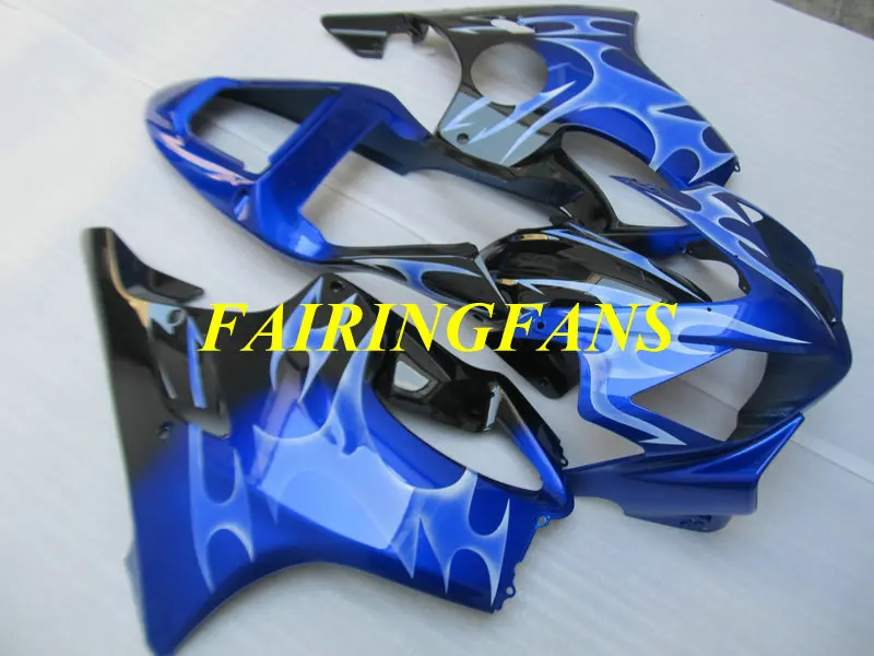 Инжекторный комплект для HONDA CBR600F4I 01 02 03 CBR600 F4i 600F4I 2001 2002 2003 черно-голубые Обтекатели Кузов+ подарки HV22