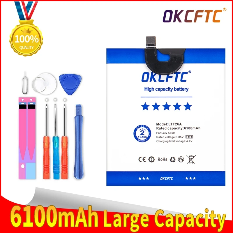 

For LETV Pro3 Double camera AI version of LETV X650 battery LTF26A 6100mAh battery+Free Tools
