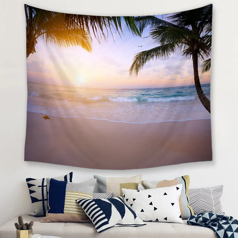 Dusk Hanging Wall Tapestries Mandala Bohemian Tapestry Landscape Wallpaper Wall Art Shawl Throw