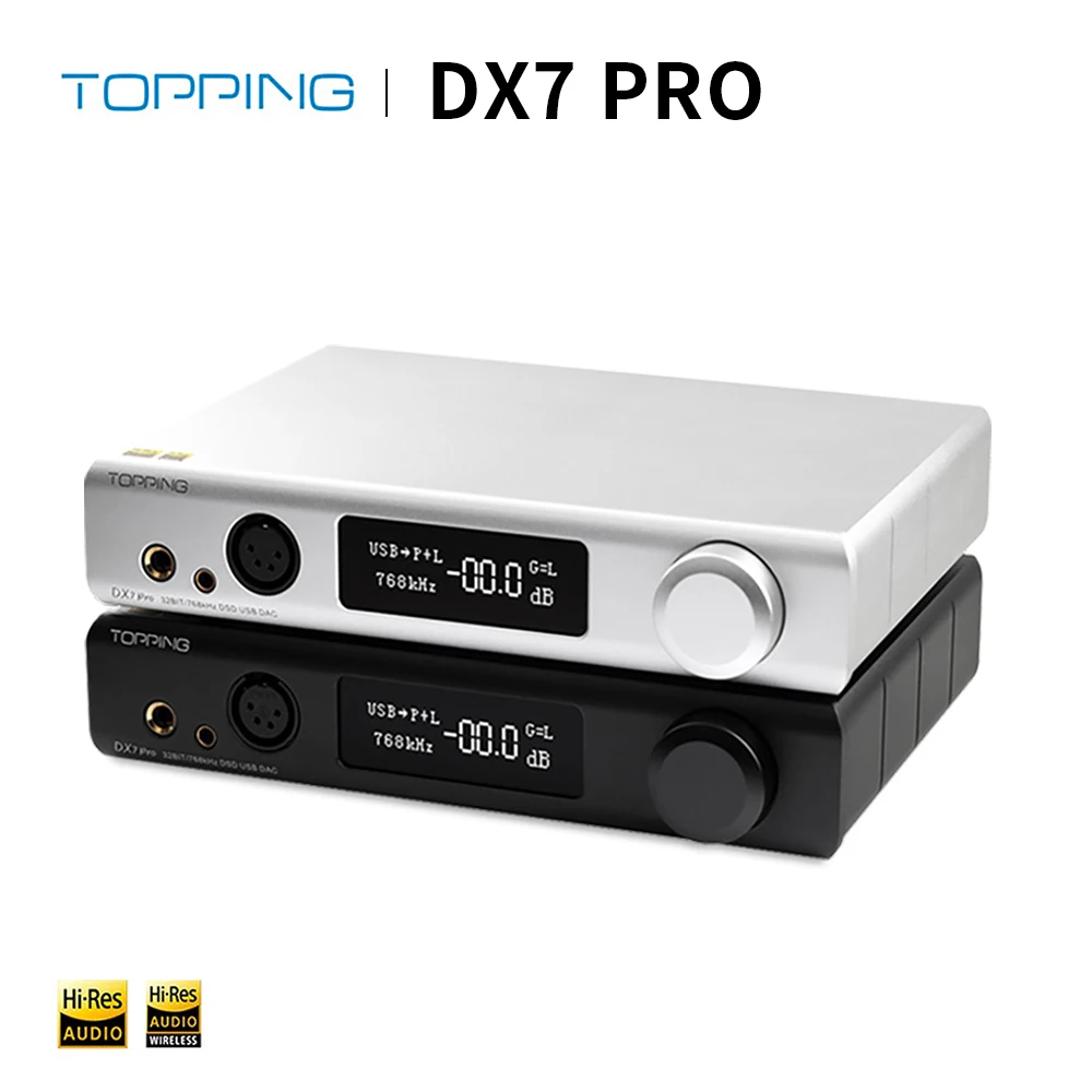 Topping dx7 pro es9038pro usb dac bluetooth 5.0  csr8675デコーダーアンプdsd1024同軸光学バランスヘッドフォンアンプ