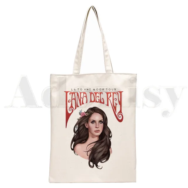 Lana Del Rey LOGO Printed Graphic Hipster Cartoon Print Shopping Bags Girls Fashion Casual Pacakge Hand Bag N2014Y