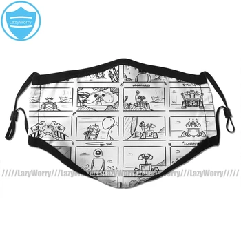

Robot Mouth Face Mask Wall E Storyboard Facial Mask Funny Fashion with 2 Filters for Adult
