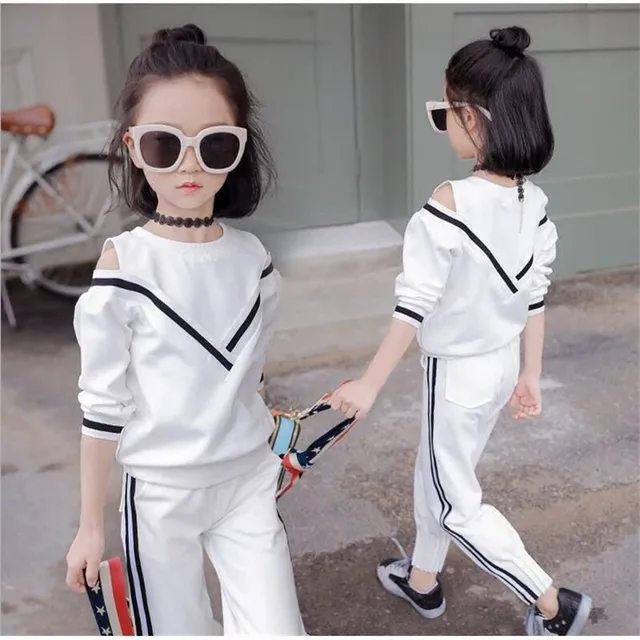 US $15.72 New 6 8 14 Girls Sports Suits Autumn Clothes Long Sleeve Sweatshirt +Pants Sets 2pcs For Girl Pink