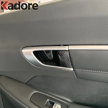 

For Hyundai Sonata 2020 2021 Carbon Fiber Interior Inner Door Handle Catch Cover Trim Inserting Decal Panel Car Accessories