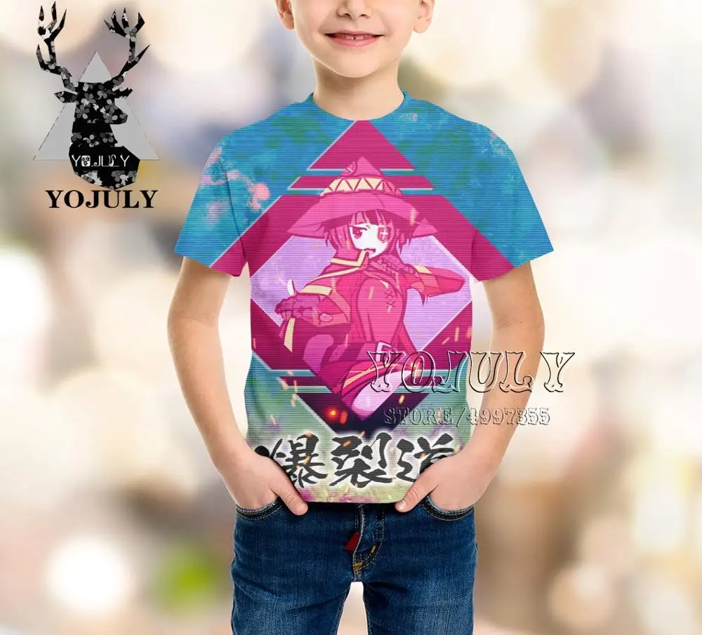 YOJULY vaporwave Harajuku/детская одежда с 3d принтом для маленьких мальчиков и девочек-подростков детская футболка с аниме новые модные футболки Modis A473 - Цвет: 12