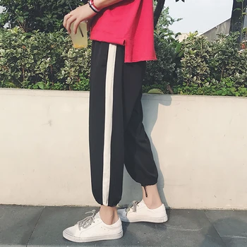 

Men's trousers summer 2019 new slim measure pipe print straight trousers cargo pants loose casual personality young men's wear