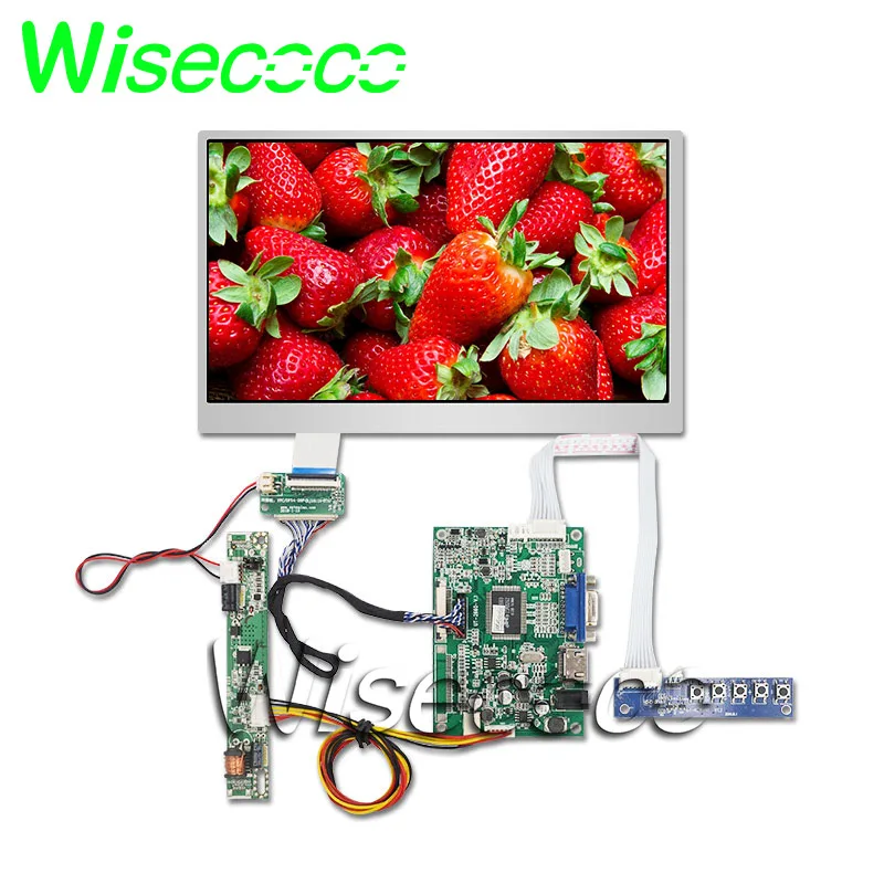 Wisecoco 10,1 дюймов 1280x720 tft ips ЖК-Дисплей hdmi lvds 40 контакты плата контроллера 750 нит высокой яркости полный угол обзора - Цвет: lcd with board