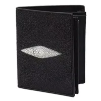 Thailand Genuine Stingrary Skin Male Short Clutch Wallet Authentic Real Stingray Leather Men's Small Trifold Wallet Card Holders 2