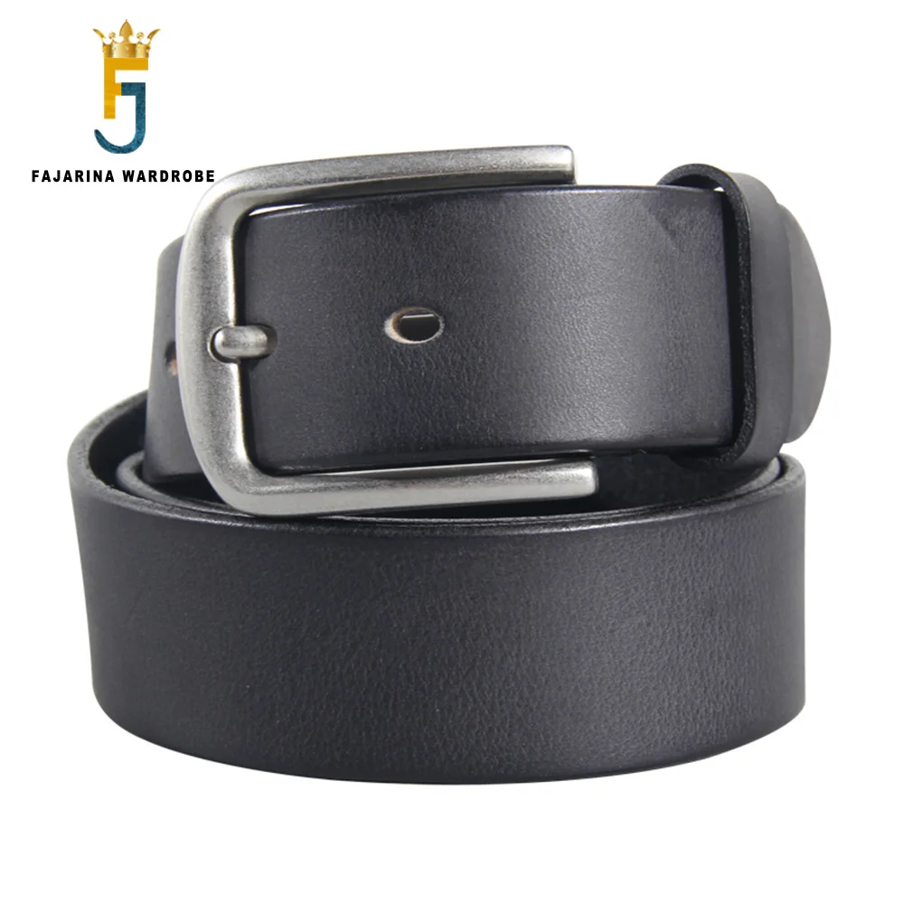 FAJARINA Mens Men's Waist Belts Retro Leisure Pure Genuine Leather Top Quality Head Layer Cowhide Belt for Men 3.8cm N17FJ906