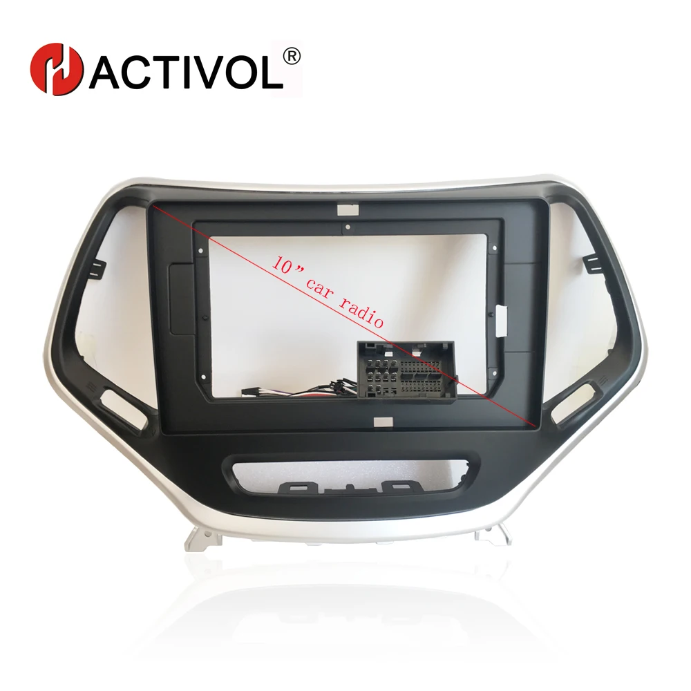 Hactivol 2 Din Car Radio Face Plate Frame For Jeep Cherokee 2016 Car