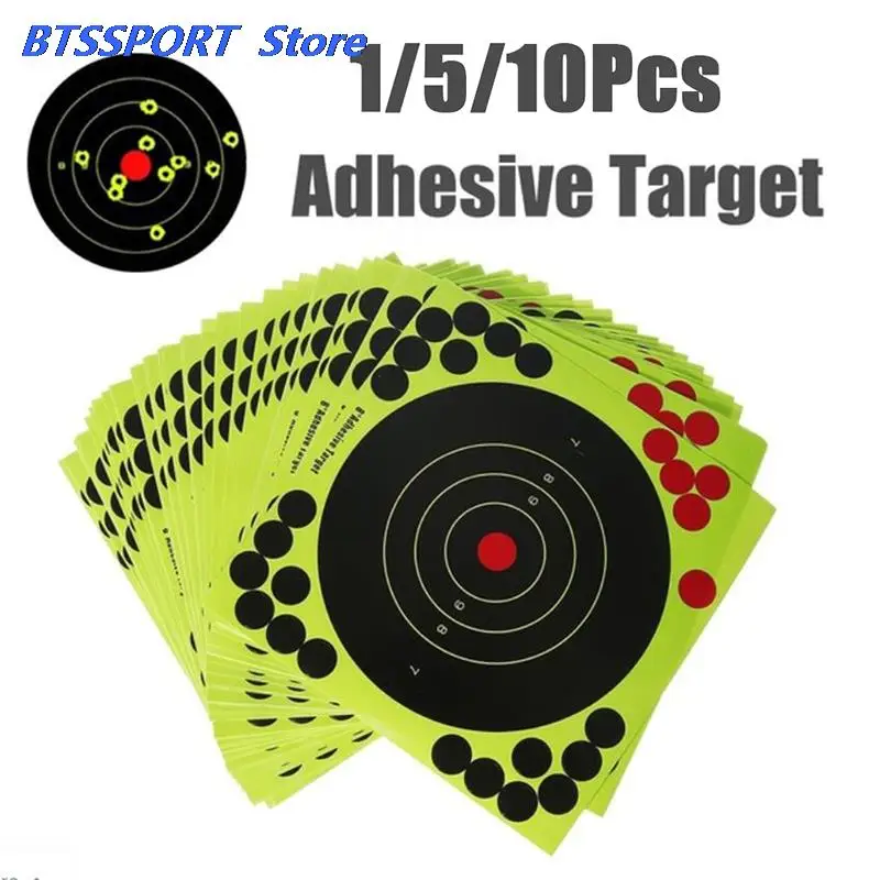 Details about   10 Pcs Shooting Targets Reactive Splatter 8" Paper Adhesive Gun Shoot Rifle Home 