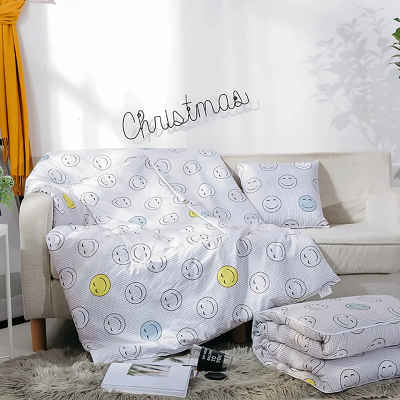 Sanding Print Warm Throw Blanket Cushion Multifuncional Pillow Quilt 2 In 1 Travel Office Portable Cushions Decorative For Sofa - Цвет: 12