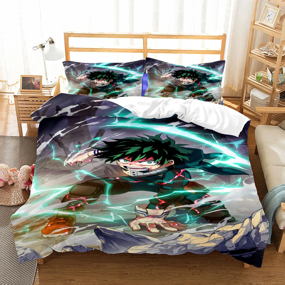 Deku Hero Academia Duvet Cover Set EU Single Double King US Twin Full Queen Size  Bed Linen Set 6