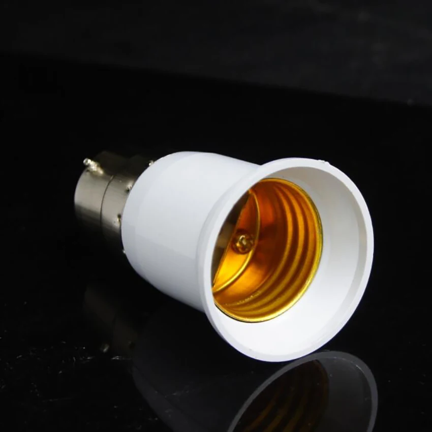 4 Douilles Plafond E27 à Visser - Convertisseur E27 Vers E14 - Support Ampoule LED - Plastique