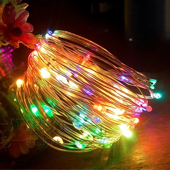 

2M/5M/10M Copper Wire Lighting String Romantic Garden Fairy Lights Outdoor LED Lighting for Christmas Holiday Decoration