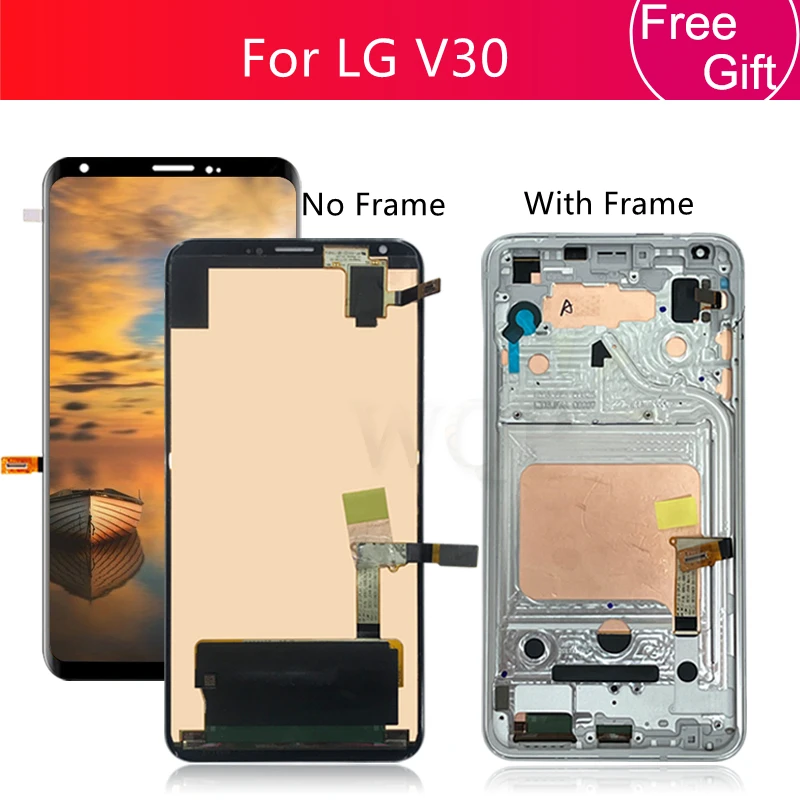 Для LG V30 LCD H930 кодирующий преобразователь сенсорного экрана в сборе с рамкой VS996