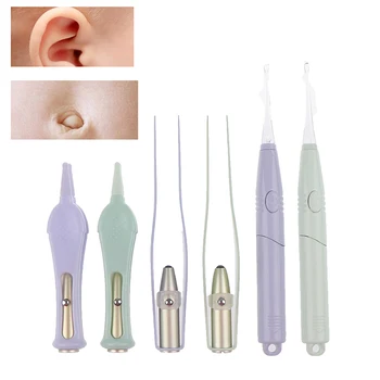 

Baby Ear Cleaner Spoon LED Flash Light Ear Wax Curette Picker Visual Children Earpick Eer Wax Dig Remover Ear Nose Novel Tweezer