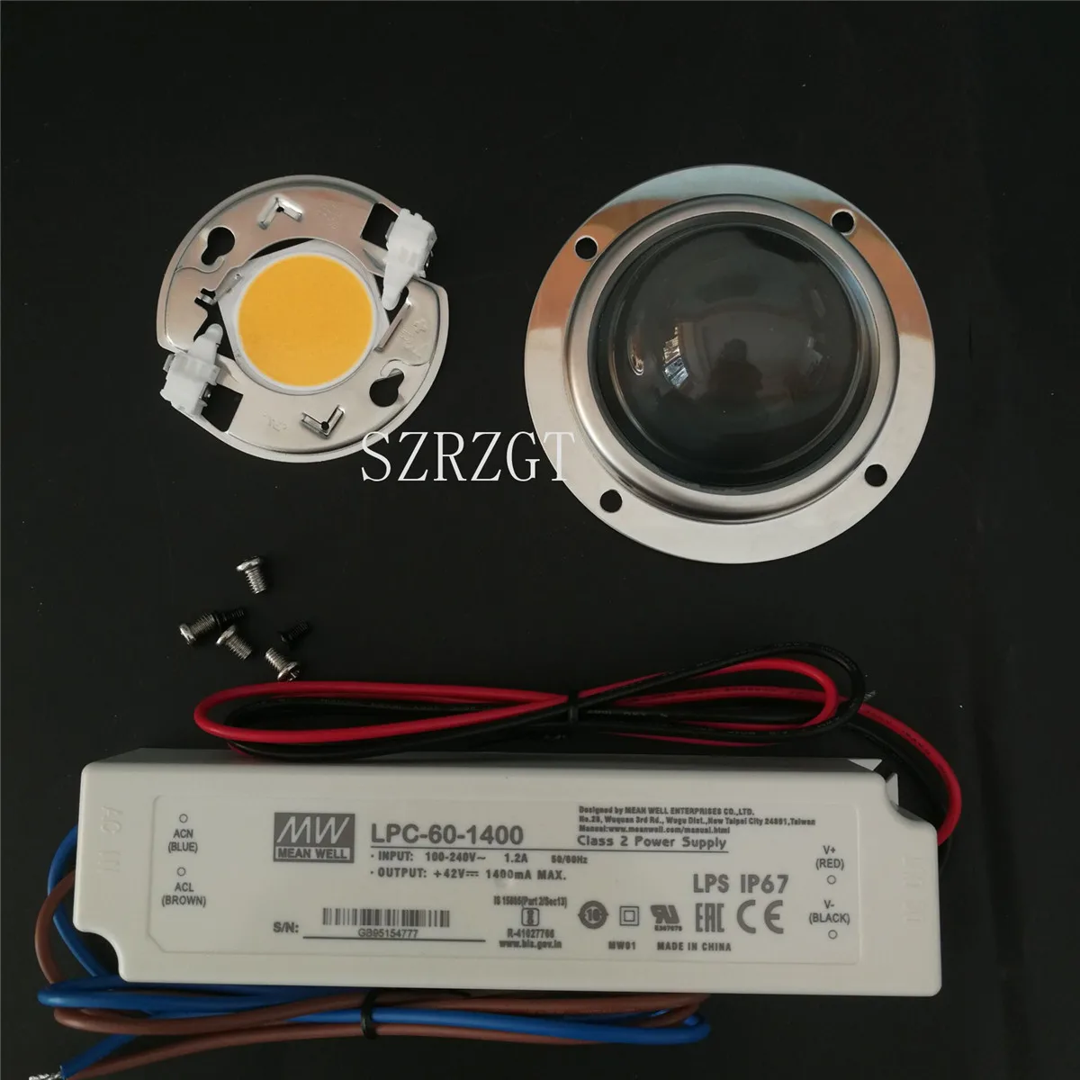 

CREE COB CXB 3590 LED growth lamp 3500K/5000K 36V LED growth lamp and 100MM lens and 42V driver For promote plant growth.