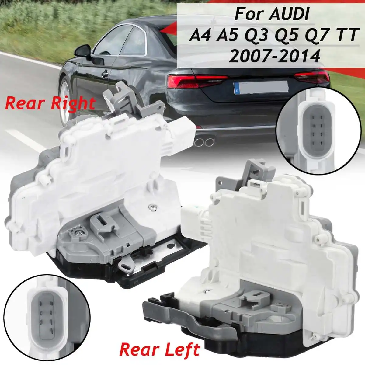 8K0839016 8K0839016 привод дверного замка задний левый правый для AUDI A4 A5 Q3 Q5 TT для SKODA 3C4839016A 3C4839015a - Цвет: rear