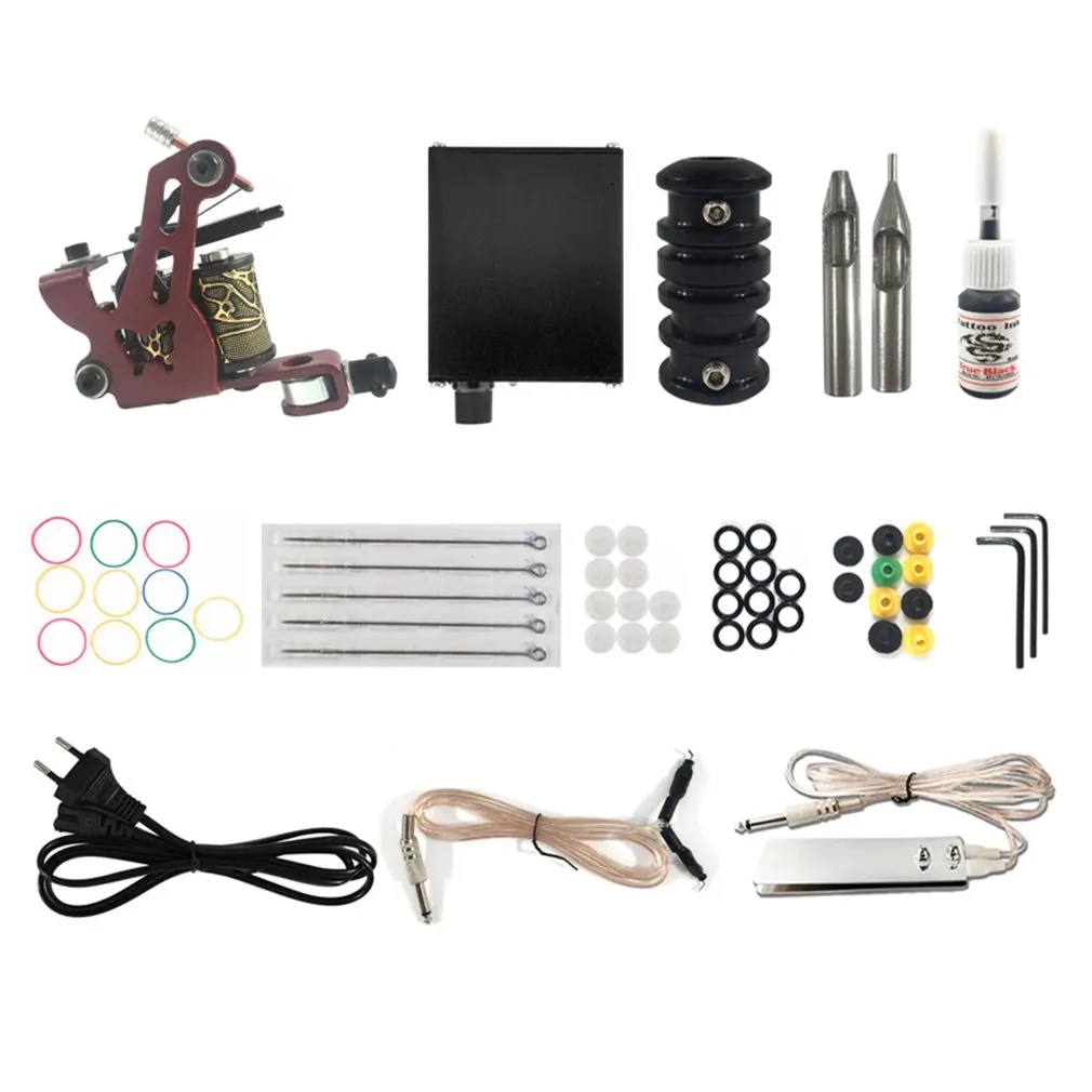 

Tattoo Kit Professional Inkstar 2 Machine MAKER Set GUN 20 Ink Gun Kits Supply Needle Grips Tips Tatto Accessories