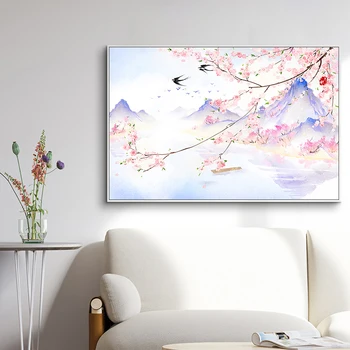 

paint by number art painting by numbers Hand-painted beautiful ancient scenery home corridor decorative painting