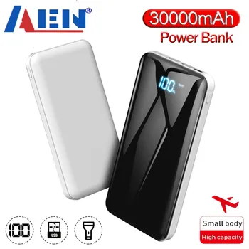 30000 20000mahパワーバンク大容量携帯電話の充電器デジタル表示2 usb屋外旅行powerbank xiaomi iphone