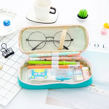 

Pencil case Student pencil bag Pencil bag Made by fabric Pencil case with cartoon pattern Stylish Large capacity