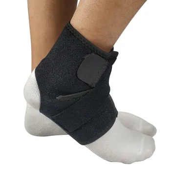 Unisex Verstelbare Enkel Ondersteuning Outdoor Sport Elastische Guard Protector Voetbal Basketbal Brace Accessoires Zwart
